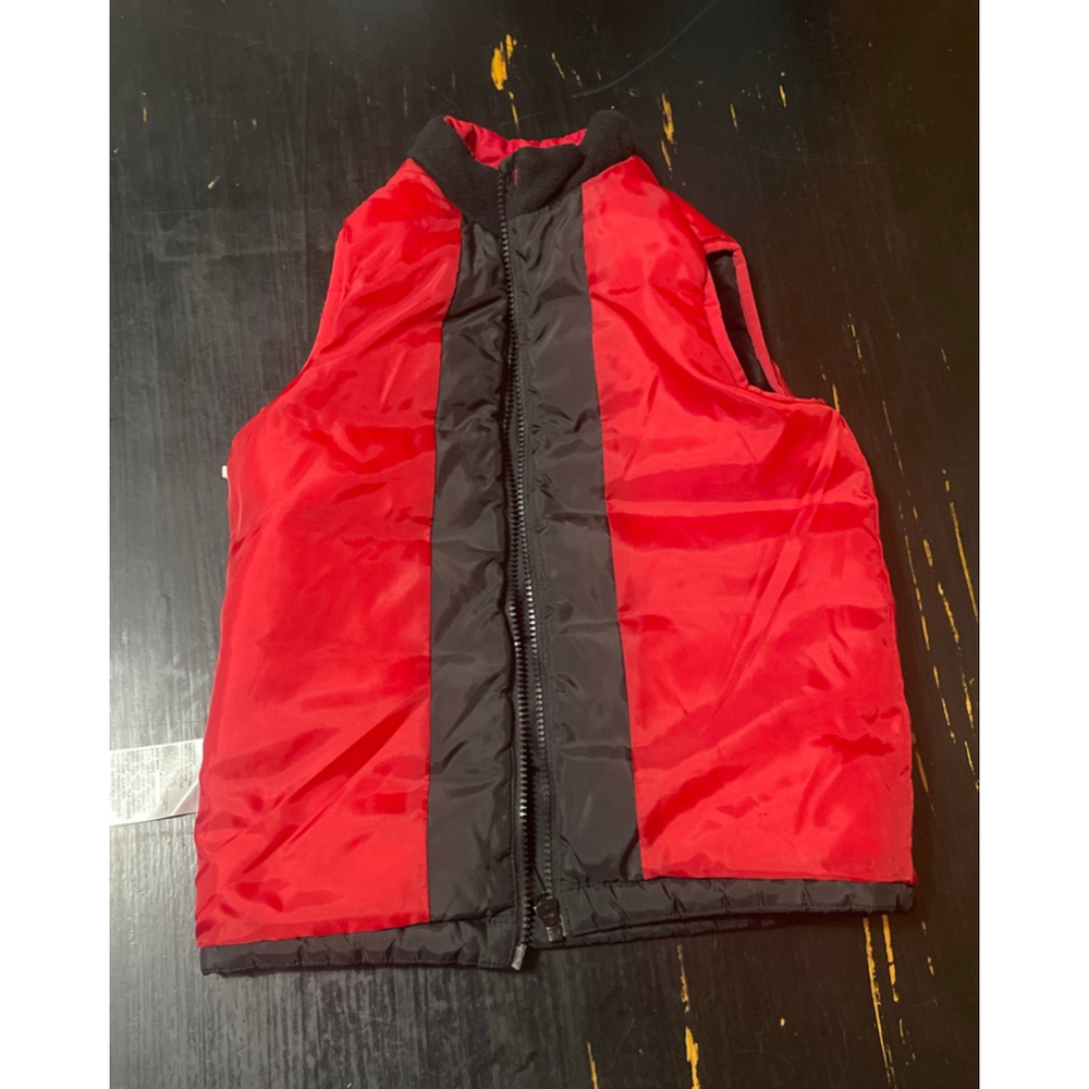 Boys Jordan Puffer Vest size 6-7 Red Black - Picture 5 of 6